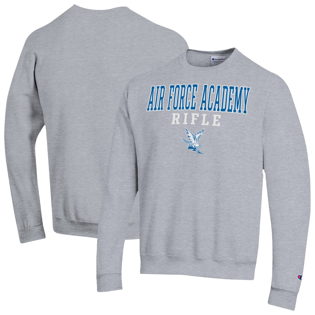  Air Force Falcons Champion Powerblend Crewneck Pullover Sweatshirt - Gray